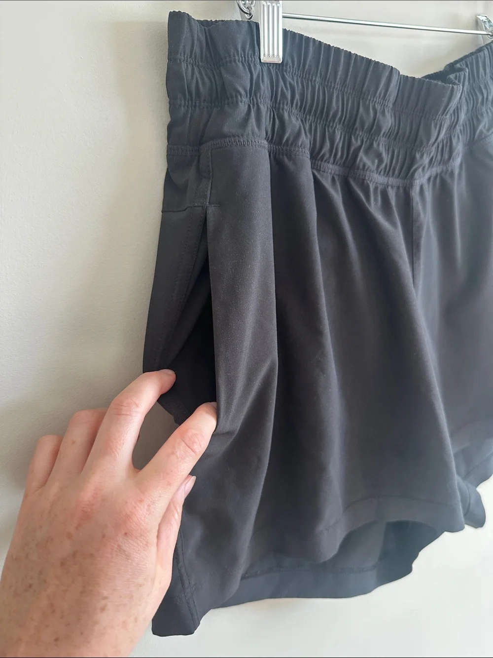 Free Fly Black Women's Athletic Shorts with Pockets